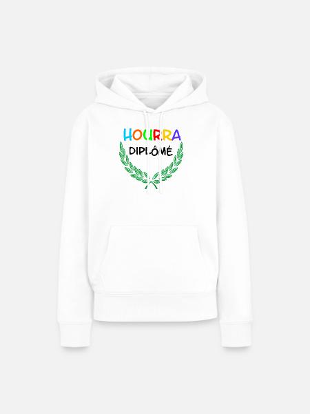 ourra diplôme - Frauen Premium Bio Hoodie - Weiß