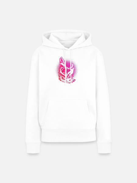 Direkte Windsurfing Aussage - Frauen Premium Bio Hoodie - Weiß