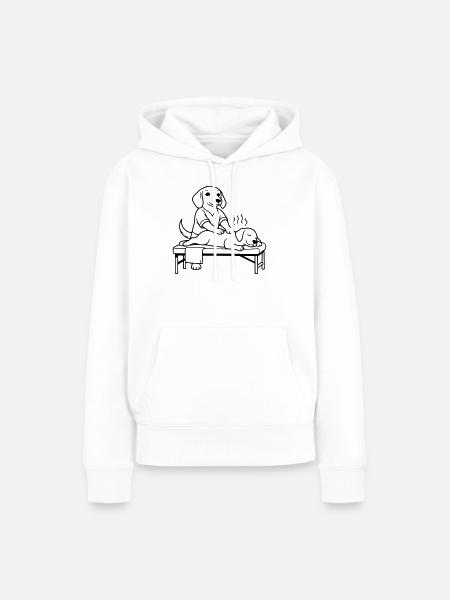 masseur physio hund dog edition - Frauen Premium Bio Hoodie - Weiß