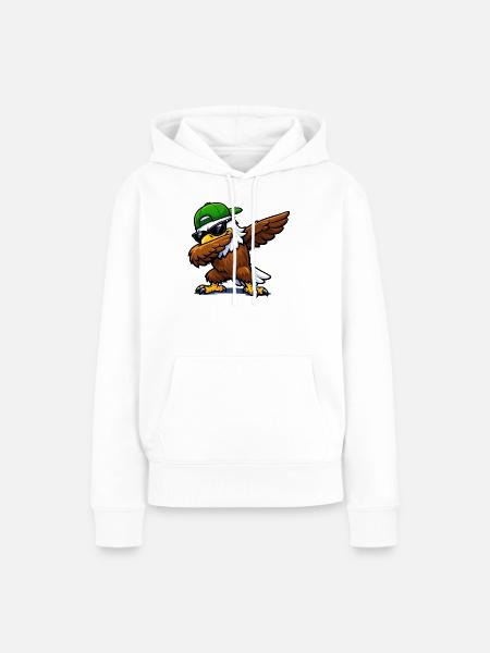 Dabbing Eagle - Frauen Premium Bio Hoodie - Weiß