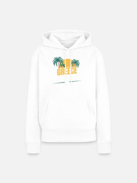 Greece Party Crew - Frauen Premium Bio Hoodie - Weiß