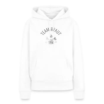 Wedding Team Bride - Clip Art - Sweat à capuche Premium bio Femme - blanc - Devant - Julia (174cm)