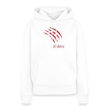 Türkei Krallenspuren Motiv - Frauen Premium Bio Hoodie - Weiß - Vorne - Julia (174cm)