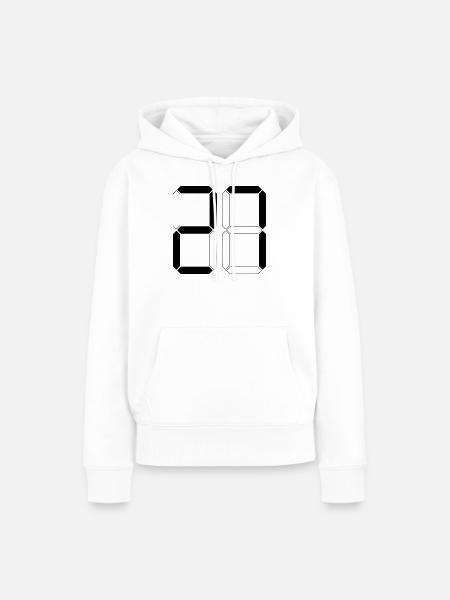 NUMMER 27 Siebenundzwanzig Geschenk Digital - Frauen Premium Bio Hoodie - Weiß