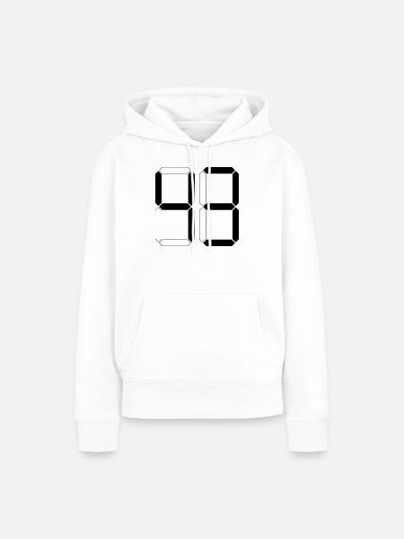 NUMMER 43 Dreiundvierzig Geschenk Digital - Frauen Premium Bio Hoodie - Weiß