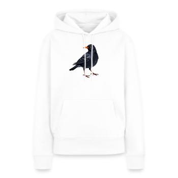 Merle - Sweat à capuche Premium bio Femme - blanc - Devant - Julia (174cm)