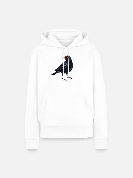 Amsel - Frauen Premium Bio Hoodie - Weiß