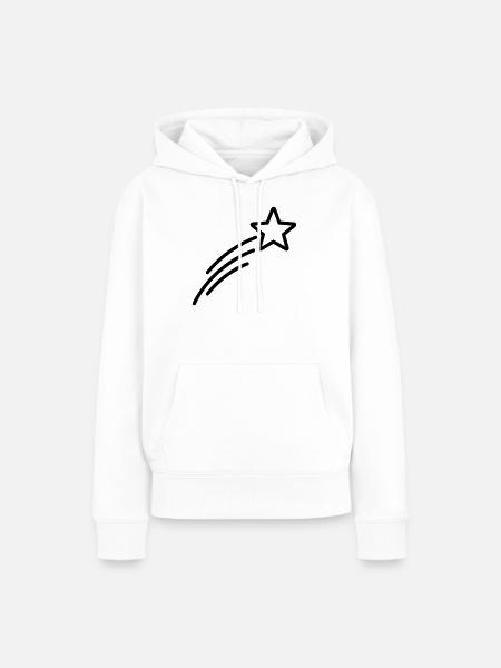 Sternschnuppe - Frauen Premium Bio Hoodie - Weiß