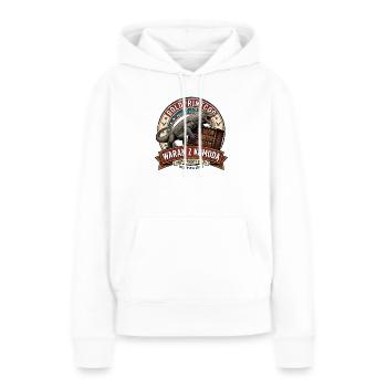 Waran mit Kommode. Retro-Stil - Frauen Premium Bio Hoodie - Weiß - Vorne - Julia (174cm)