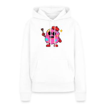 Artiste de Donuts Pop Palette - Sweat à capuche Premium bio Femme - blanc - Devant - Julia (174cm)