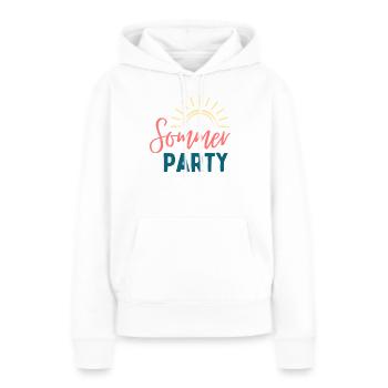 Logo Sunbeam de la fête d’été - Sweat à capuche Premium bio Femme - blanc - Devant - Julia (174cm)