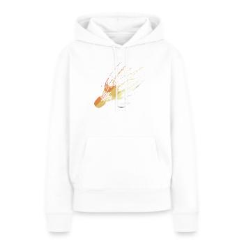Art au trait rétro de volant - Sweat à capuche Premium bio Femme - blanc - Devant - Julia (174cm)