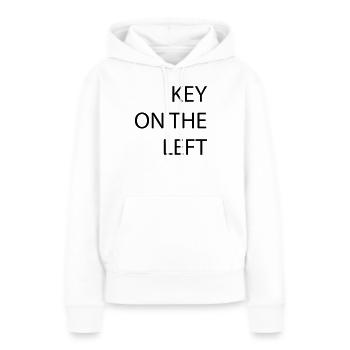 Taste links - Frauen Premium Bio Hoodie - Weiß - Vorne - Julia (174cm)