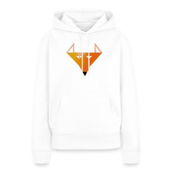 Geometrischer Fuchskopf Print - Frauen Premium Bio Hoodie - Weiß - Vorne - Julia (174cm)