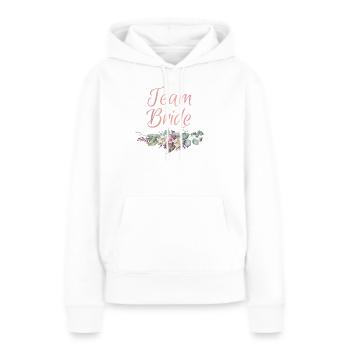 Team Bride Ringe Blumen JGA Junggesellenabschied - Frauen Premium Bio Hoodie - Weiß - Vorne - Julia (174cm)