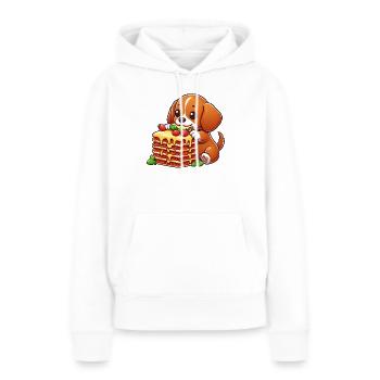 Beagle Liebt Lasagne Italienisch Hund Liebe Lasagn - Frauen Premium Bio Hoodie - Weiß - Vorne - Julia (174cm)