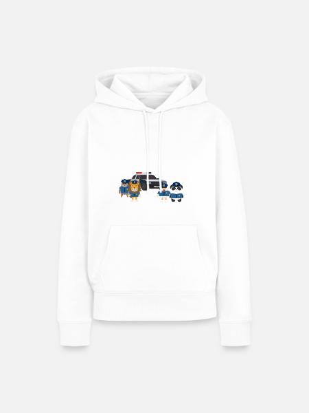Polizei - Frauen Premium Bio Hoodie - Weiß