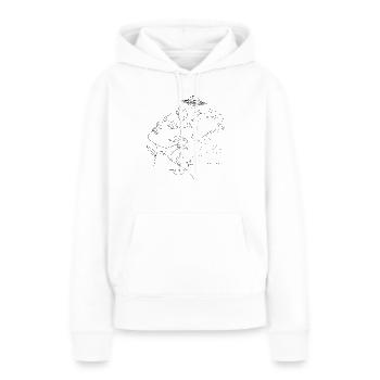 Head in the sky - Frauen Premium Bio Hoodie - Weiß - Vorne - Julia (174cm)