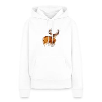 SCHÖNES ROTWILD - Frauen Premium Bio Hoodie - Weiß - Vorne - Julia (174cm)