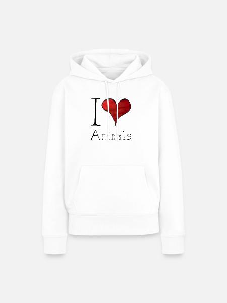 Animals - Frauen Premium Bio Hoodie - Weiß