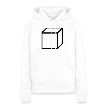 cube - Sweat à capuche Premium bio Femme - blanc - Devant - Julia (174cm)