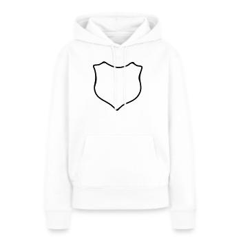 Manteau des bras - Sweat à capuche Premium bio Femme - blanc - Devant - Julia (174cm)