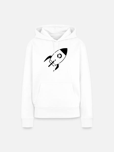 spaceship - Frauen Premium Bio Hoodie - Weiß