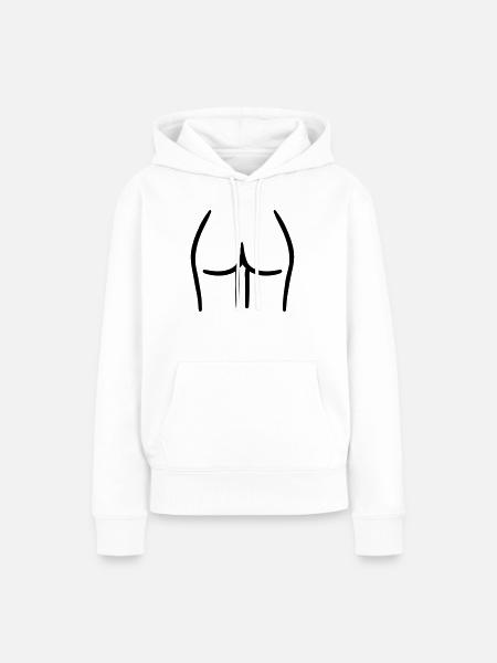 Po - Frauen Premium Bio Hoodie - Weiß