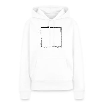 Lignes de trame de brosse - Sweat à capuche Premium bio Femme - blanc - Devant - Julia (174cm)