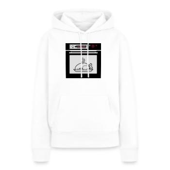 Braten in der Röhre (Schwangerschaft) - Frauen Premium Bio Hoodie - Weiß - Vorne - Julia (174cm)