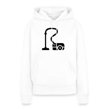 Aspirateur - Sweat à capuche Premium bio Femme - blanc - Devant - Julia (174cm)