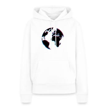 3d erde planet welt kontinente karte laender meer - Frauen Premium Bio Hoodie - Weiß - Vorne - Julia (174cm)