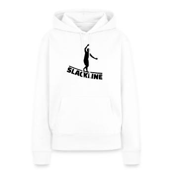 Slackline - Frauen Premium Bio Hoodie - Weiß - Vorne - Julia (174cm)