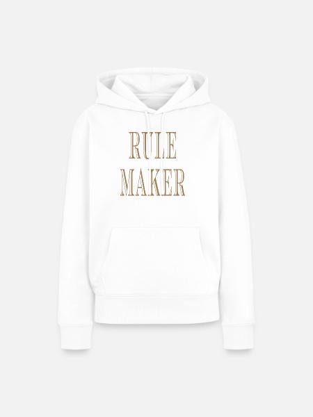 Rule Maker Rule Breaker - Frauen Premium Bio Hoodie - Weiß