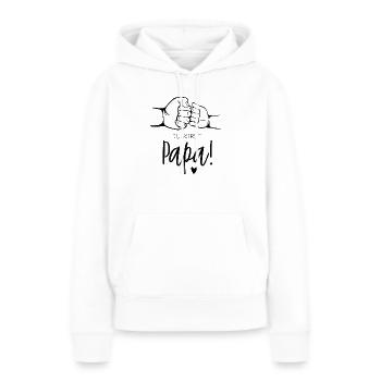 Du wirst Papa - Frauen Premium Bio Hoodie - Weiß - Vorne - Julia (174cm)
