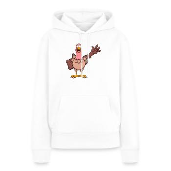 Ondulant la Turquie de dessin animé - Sweat à capuche Premium bio Femme - blanc - Devant - Julia (174cm)
