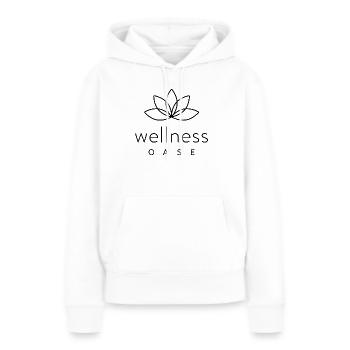Wellness Oase - Frauen Premium Bio Hoodie - Weiß - Vorne - Julia (174cm)