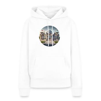Reichstagsgebäude - Sweat à capuche Premium bio Femme - blanc - Devant - Julia (174cm)
