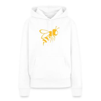 abeille, guêpe, insecte - Sweat à capuche Premium bio Femme - blanc - Devant - Julia (174cm)