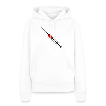 Spritze - Frauen Premium Bio Hoodie - Weiß - Vorne - Julia (174cm)