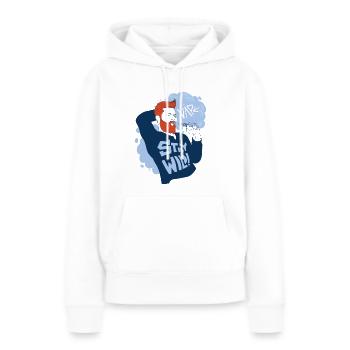 Vaperguy avec un style de vie sauvage - Sweat à capuche Premium bio Femme - blanc - Devant - Julia (174cm)