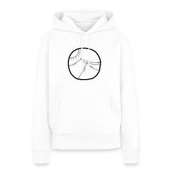 circle hills - Frauen Premium Bio Hoodie - Weiß - Vorne - Julia (174cm)