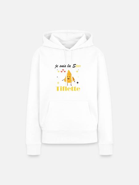 Ich bin der Tiflette-Star - Frauen Premium Bio Hoodie - Weiß