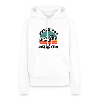 Ich kann nicht, ich habe einen tollen Preis - Frauen Premium Bio Hoodie - Weiß - Vorne - Julia (174cm)