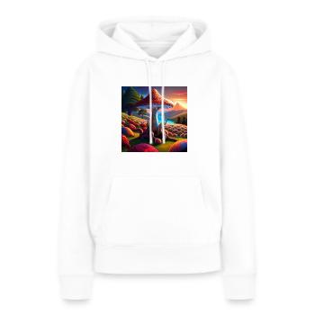 Mushroom comic - Frauen Premium Bio Hoodie - Weiß - Vorne - Julia (174cm)