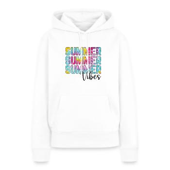 Summer - Frauen Premium Bio Hoodie - Weiß - Vorne - Julia (174cm)