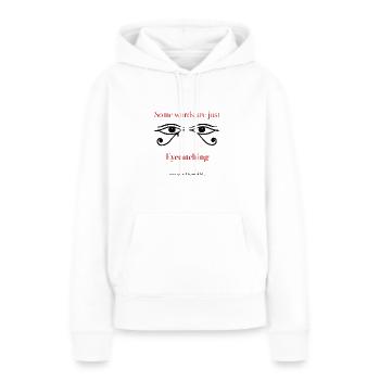 Eyecatching words - Women’s Premium Organic Hoodie - white - Front - Julia (174cm)