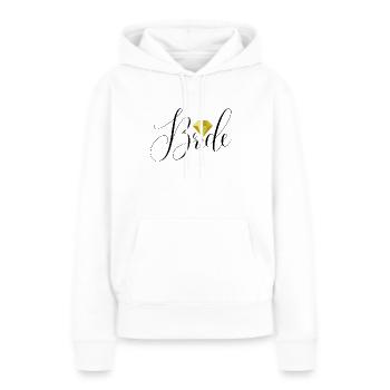 MARIÉE - Sweat à capuche Premium bio Femme - blanc - Devant - Julia (174cm)