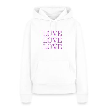 Love Love Love - Frauen Premium Bio Hoodie - Weiß - Vorne - Julia (174cm)