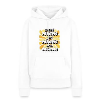 Think Positive Feel Positive Live Positive Frauen - Frauen Premium Bio Hoodie - Weiß - Vorne - Julia (174cm)